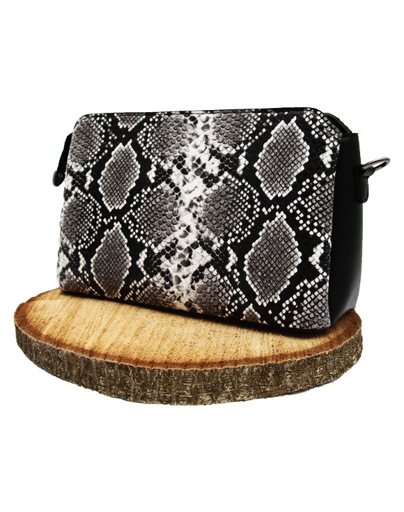 Heybe Dünyası Kadın Yılan Desenli Omuz Çantası